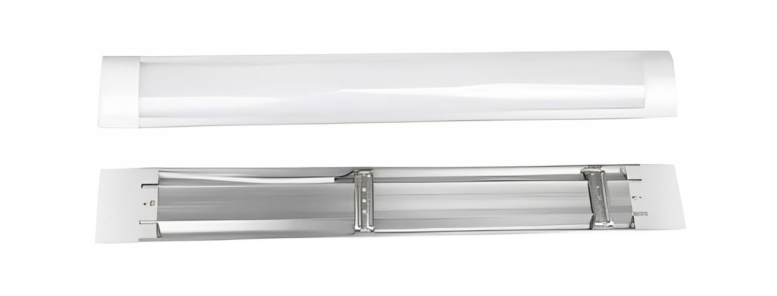 Luminária Sobrepor Led 40w 120cm Tubular Slim Branco Frio
