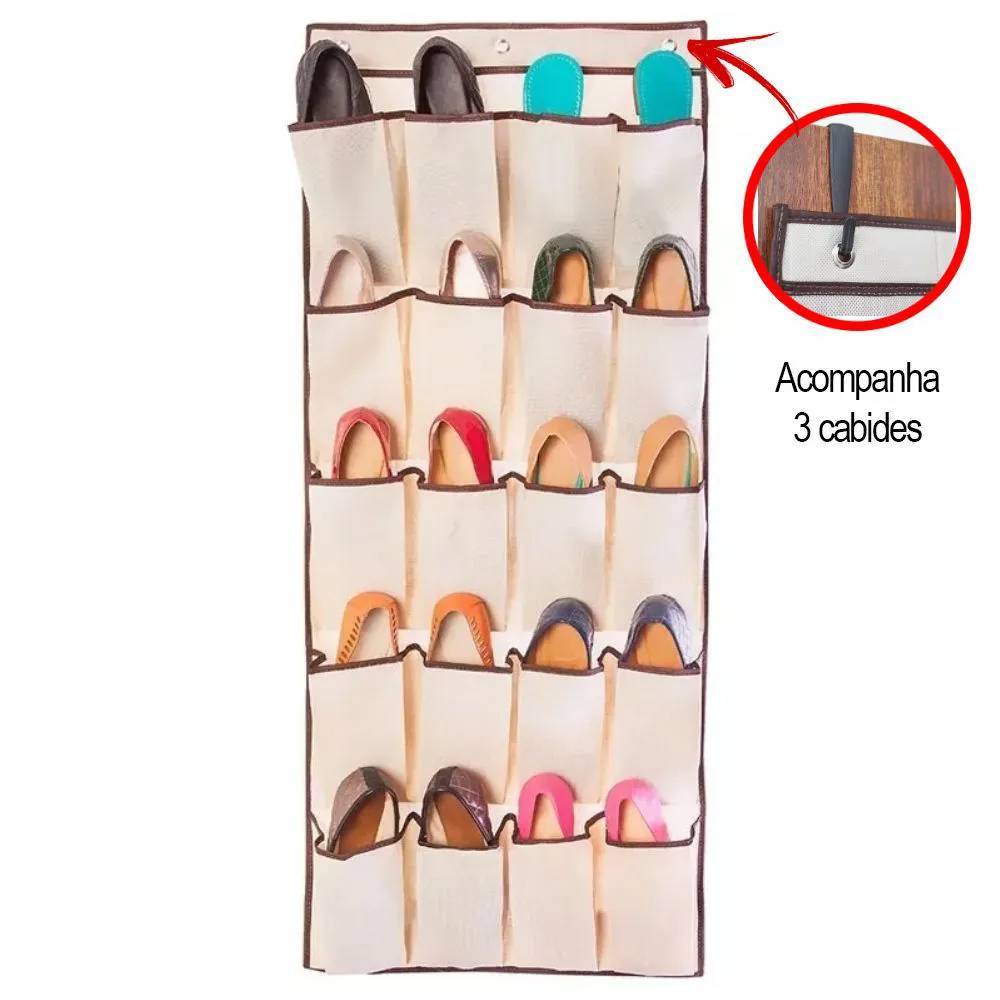 Sapateira 10 Pares TNT Bege - Secalux