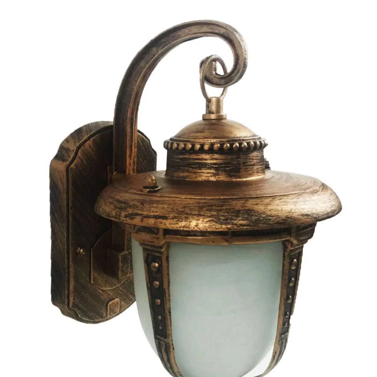 Arandela Colonial Clássica Vintage Alumínio Ouro Velho Toulouse