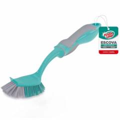 Escova para Louças com Cabo Emborrachado Anatômico Flashlimp