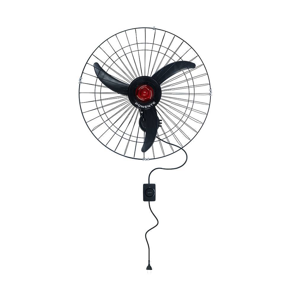 Ventilador de Parede Oscilante Good 60cm Aço Preto Ponente 127V