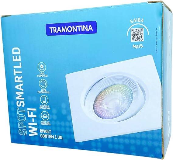 SPOTLED SMART LED QUADRADO 5W - TRAMONTINA -  (COMPATÍVEL COM ALEXA)