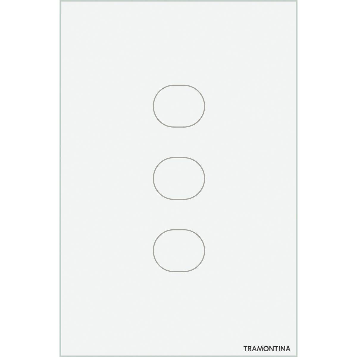 Interruptor Touch Smart Tramontina Branco com 3 Canais