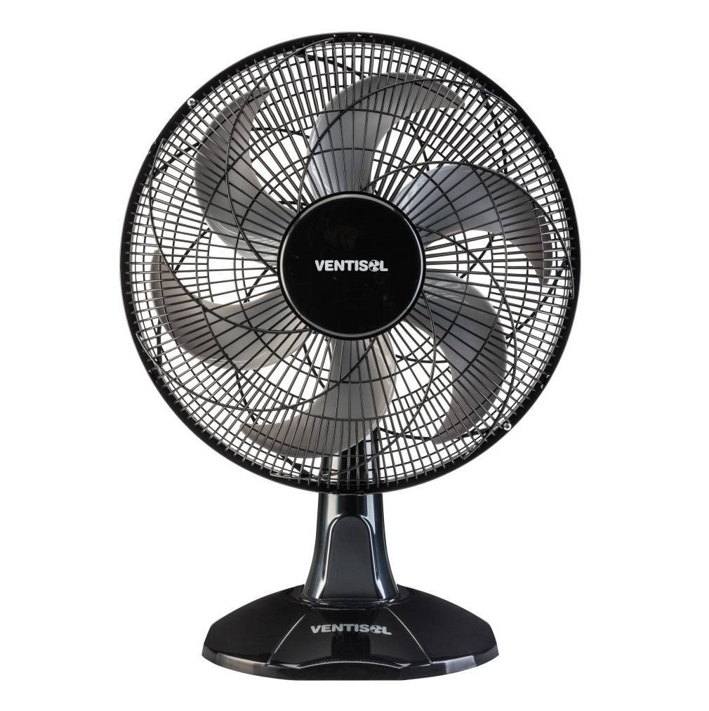 Ventilador Oscilante Mesa Turbo Preto 40cm 6 Pás