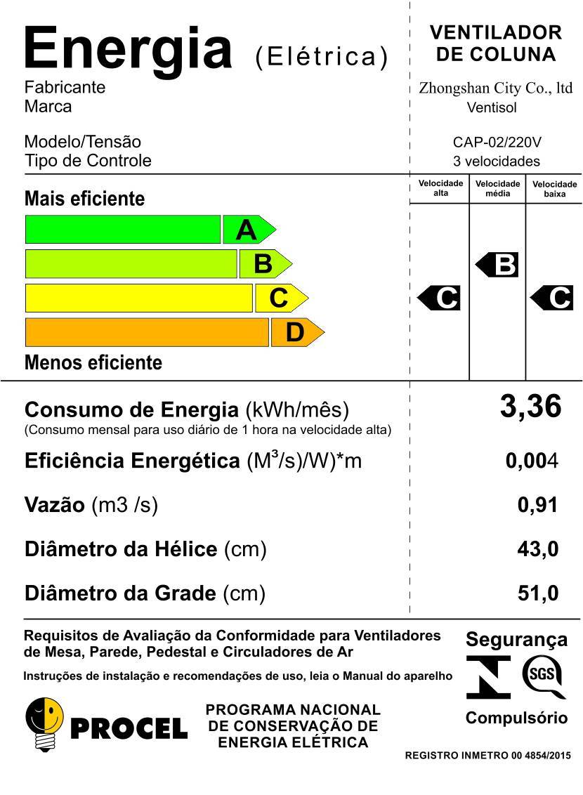 Circulador Ventilador Pedestal Retrô 50cm 130w Ventisol