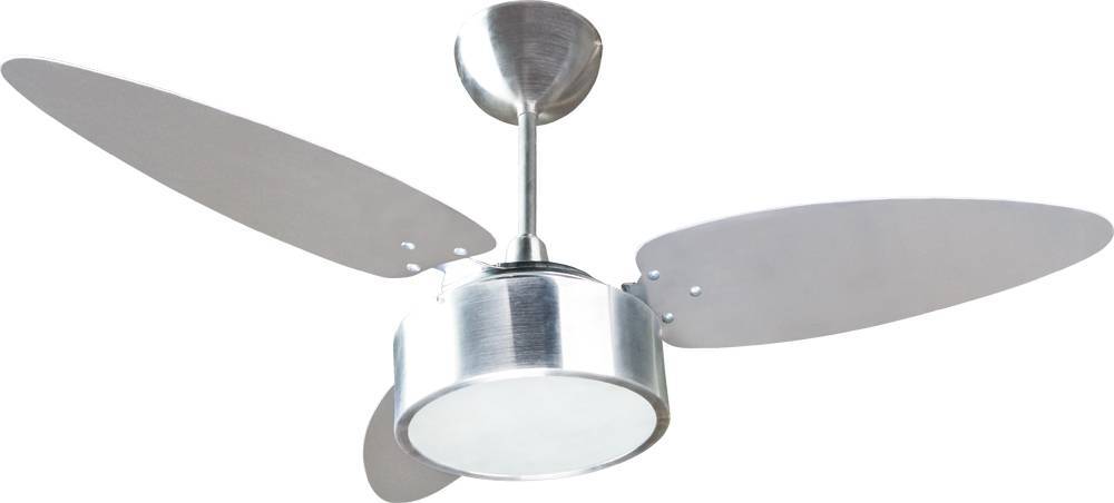 Ventilador de Teto Fharo 3 Pás Dupla Face Prata/Tabaco