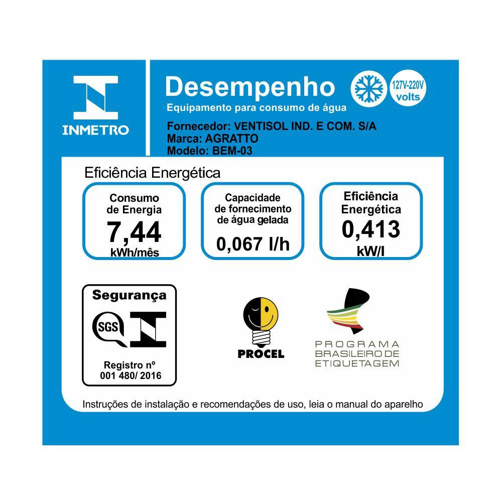 Bebedouro de Água Elétrico de Mesa Ventisol