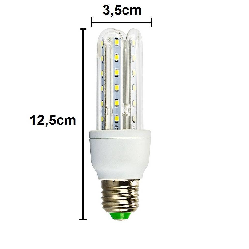 Lâmpada Led 9w 3u 360º Pl Mais Econômica Milho E27