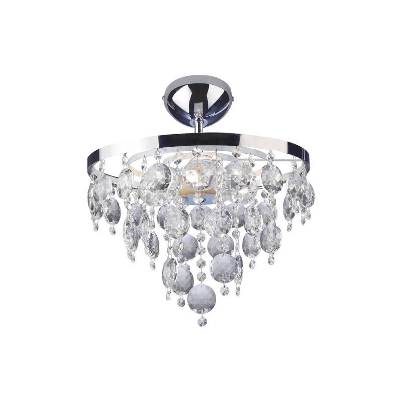 Lustre Plafon Cristal Fenix Redondo Bronzearte 3 Lamp E27