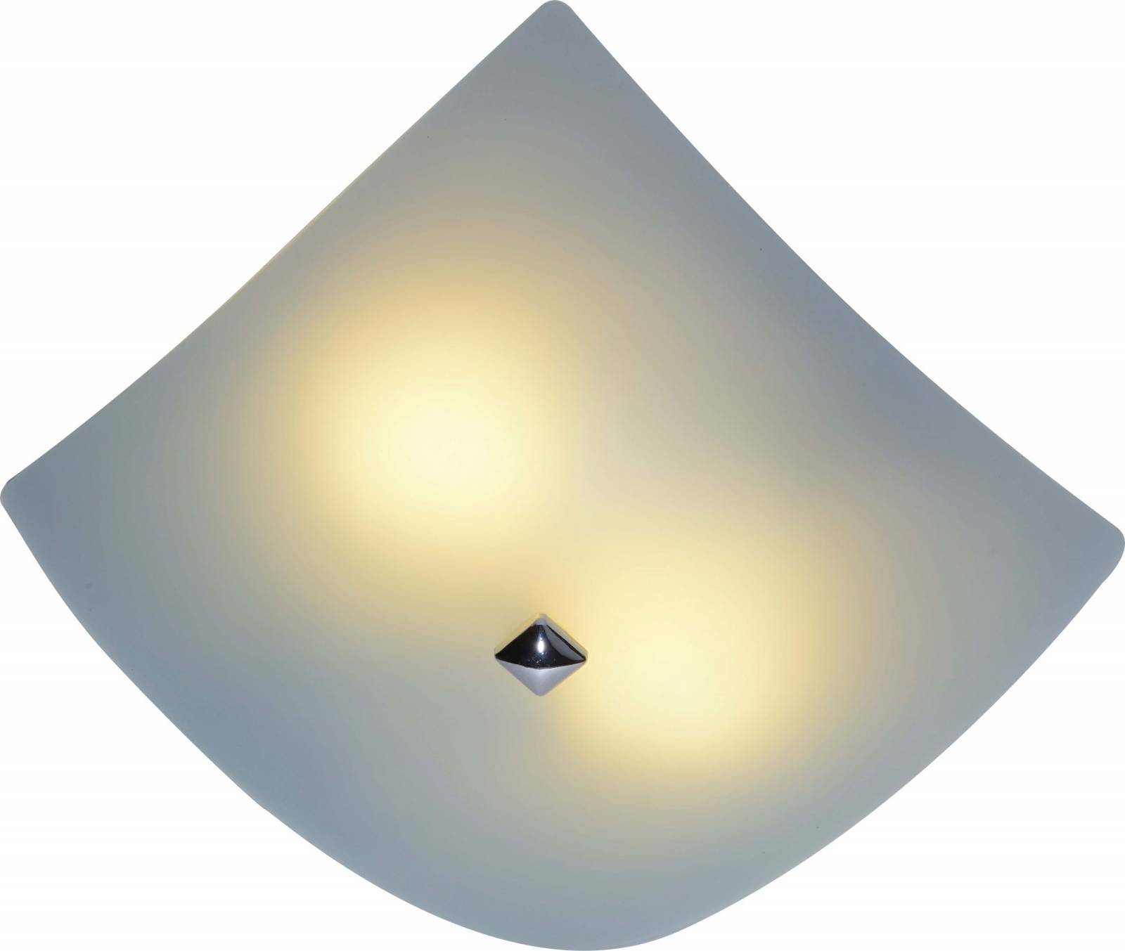 Luminária Quadrada Plafon Central 25cm Vidro Bronzearte