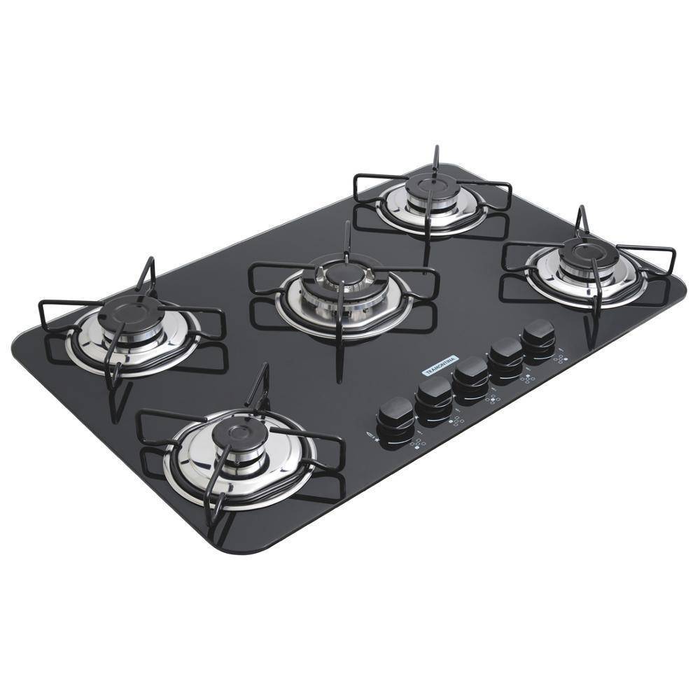 Cooktop 5gg Glass 5 Bocas A Gás 70cm Tramontina