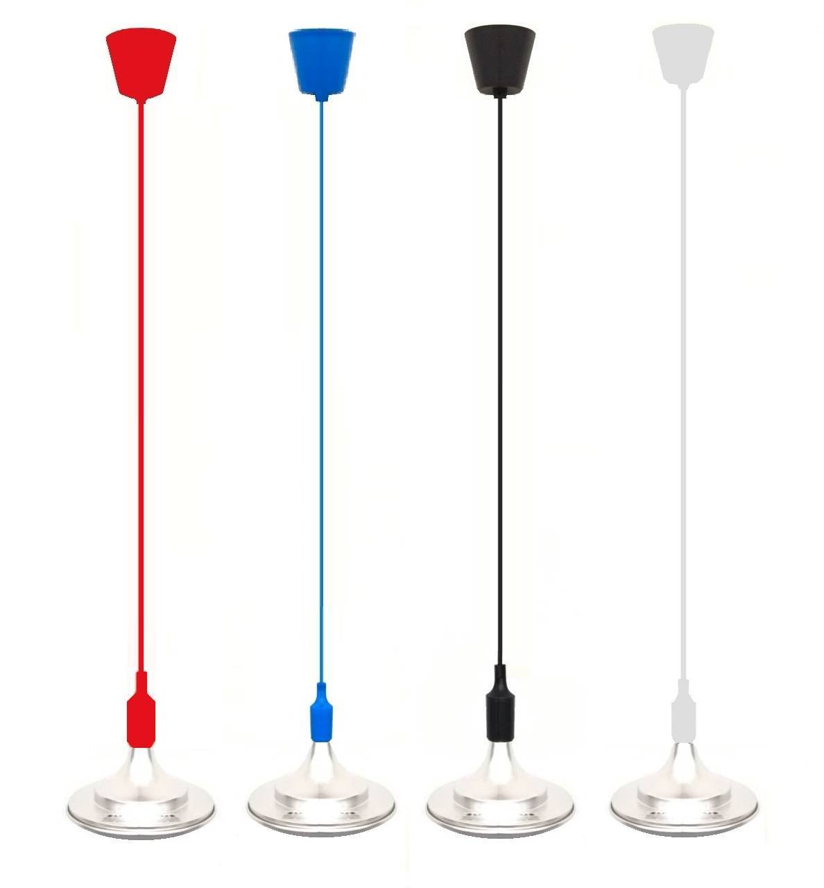 Pendente Luminária Silicone Fio Com Soquete E27