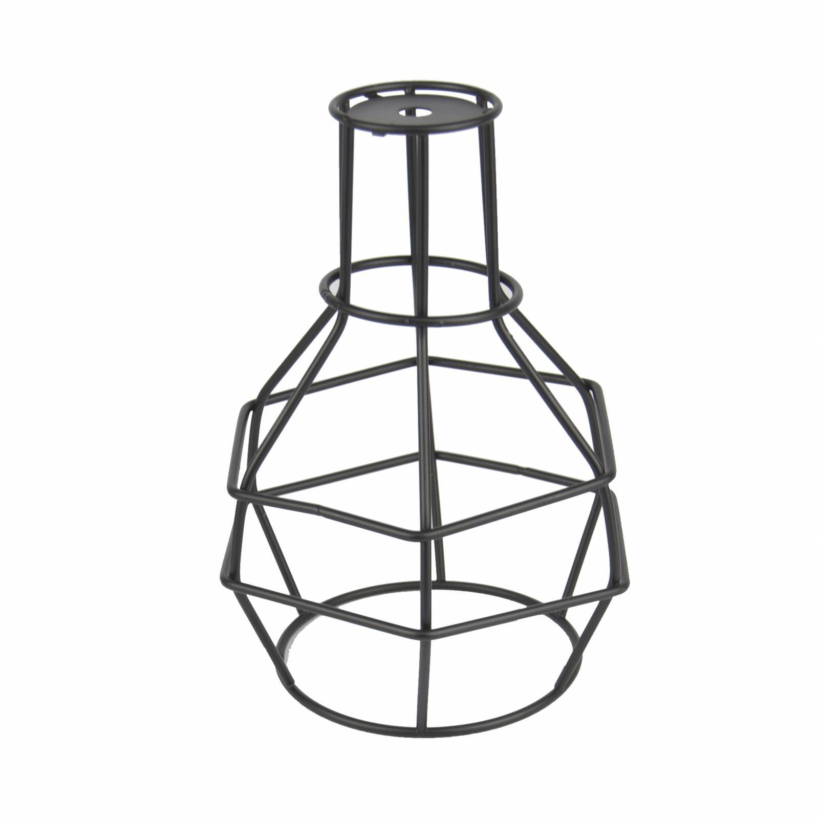 Lustre Pendente Aramado Design Estilo Industrial Preto