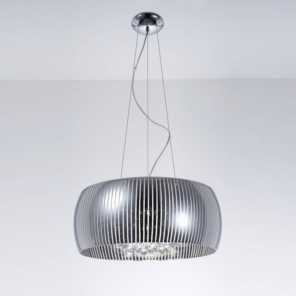 Lustre Pendente Cromado Cristal Soho Bella 50x145cm