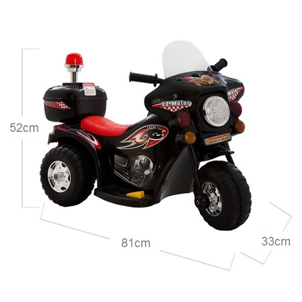 Mini Moto Elétrica Infantil Vermelha Triciclo Para Crianças - LCG ELETRO