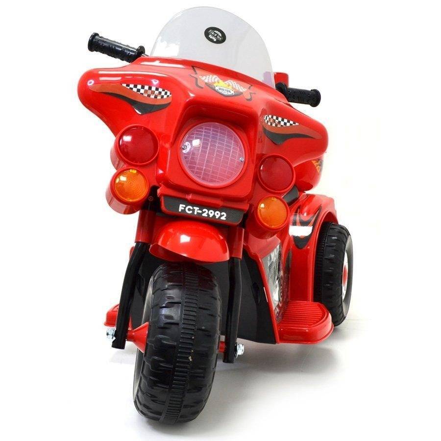 Moto eletrica triciclo infantil policial com iluminacao