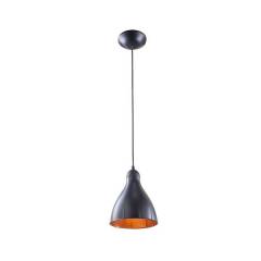 Pendente Preto/Cobre Para Lâmpada E27 Cozinha Americana