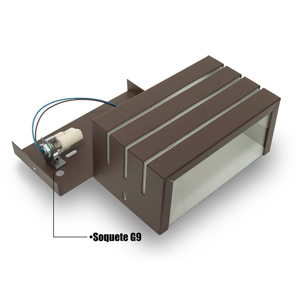 Arandela Frisada Marrom Muro Parede Externa Kit 03 unidades