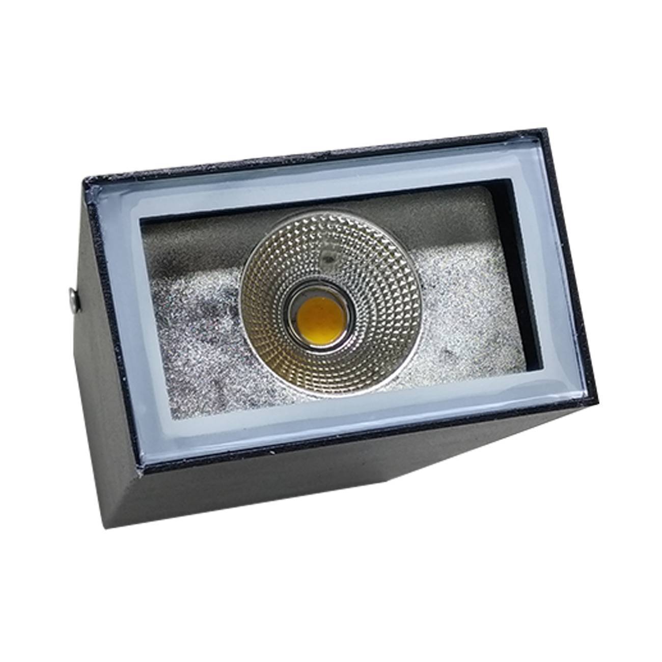 Arandela 2 Fachos Luminária Preta Muro Parede Externa Led 10w