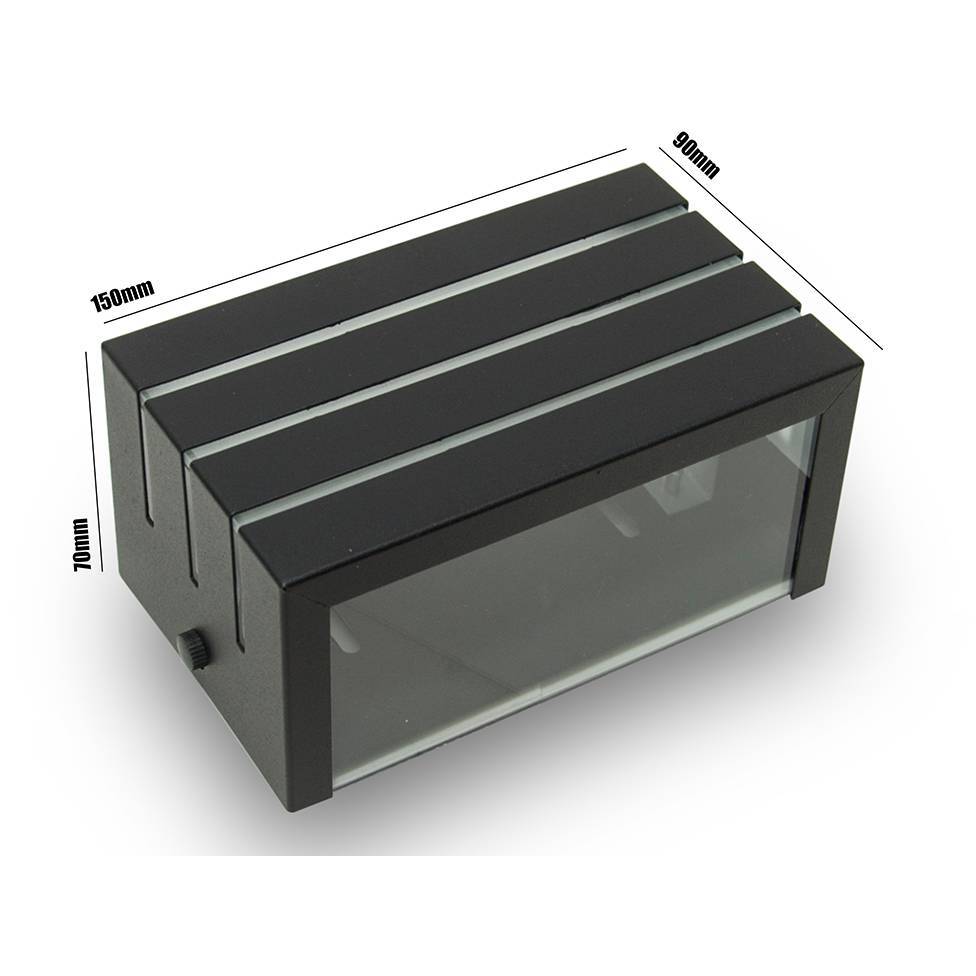 Arandela Frisada Preta Parede Externa Kit 06 unidades