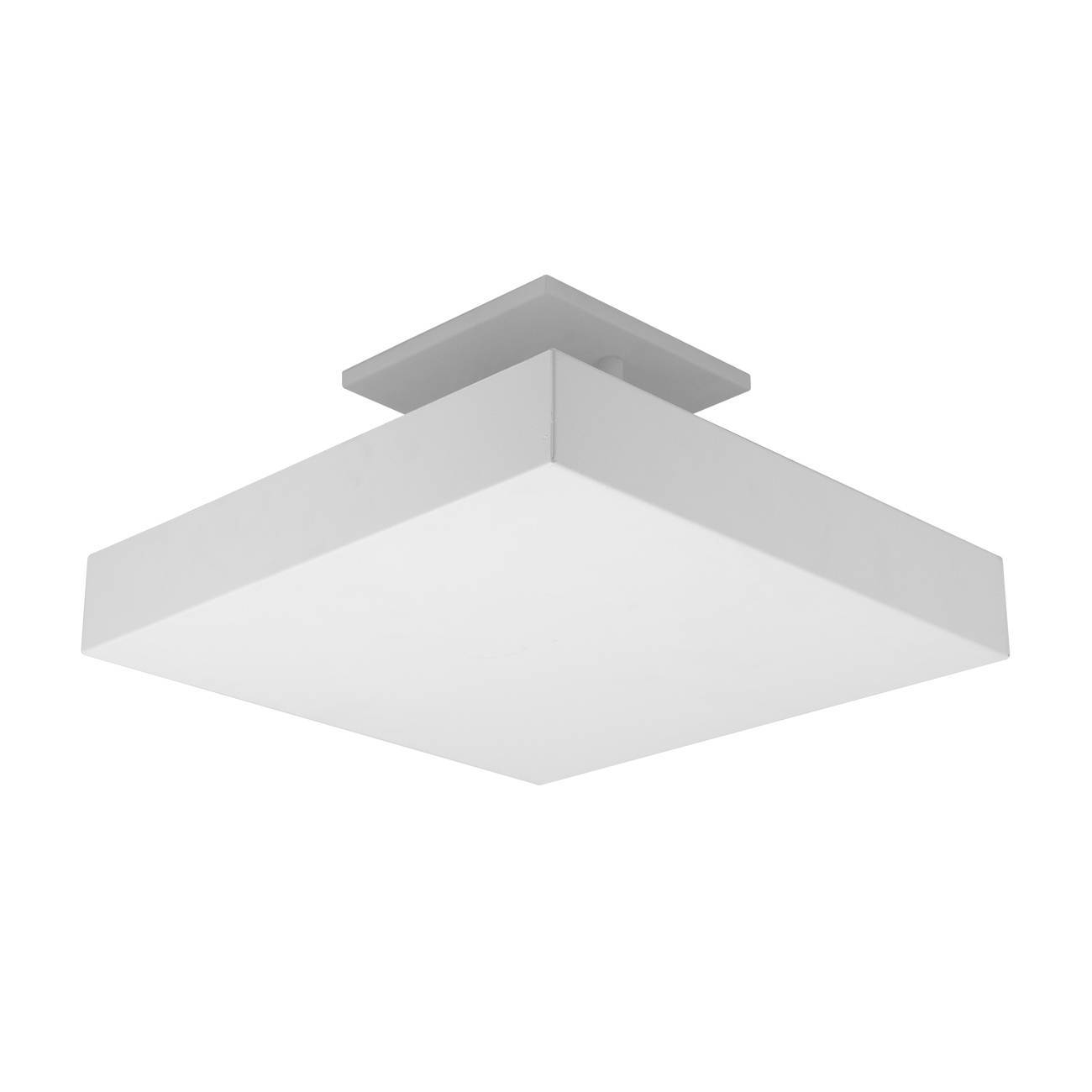 Plafon De Luz Indireta Sobrepor 45x45cm Para 4 Lâmpadas E27 Branco