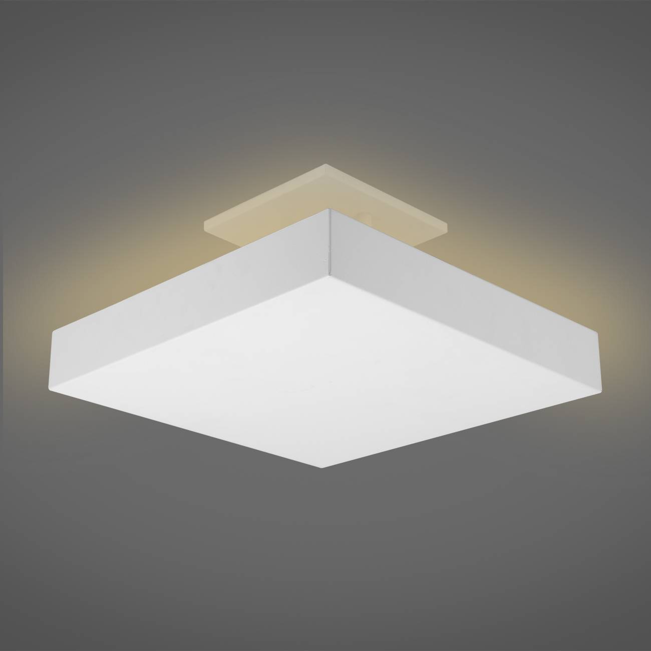 Plafon De Luz Indireta Sobrepor 45x45cm Para 4 Lâmpadas E27 Branco