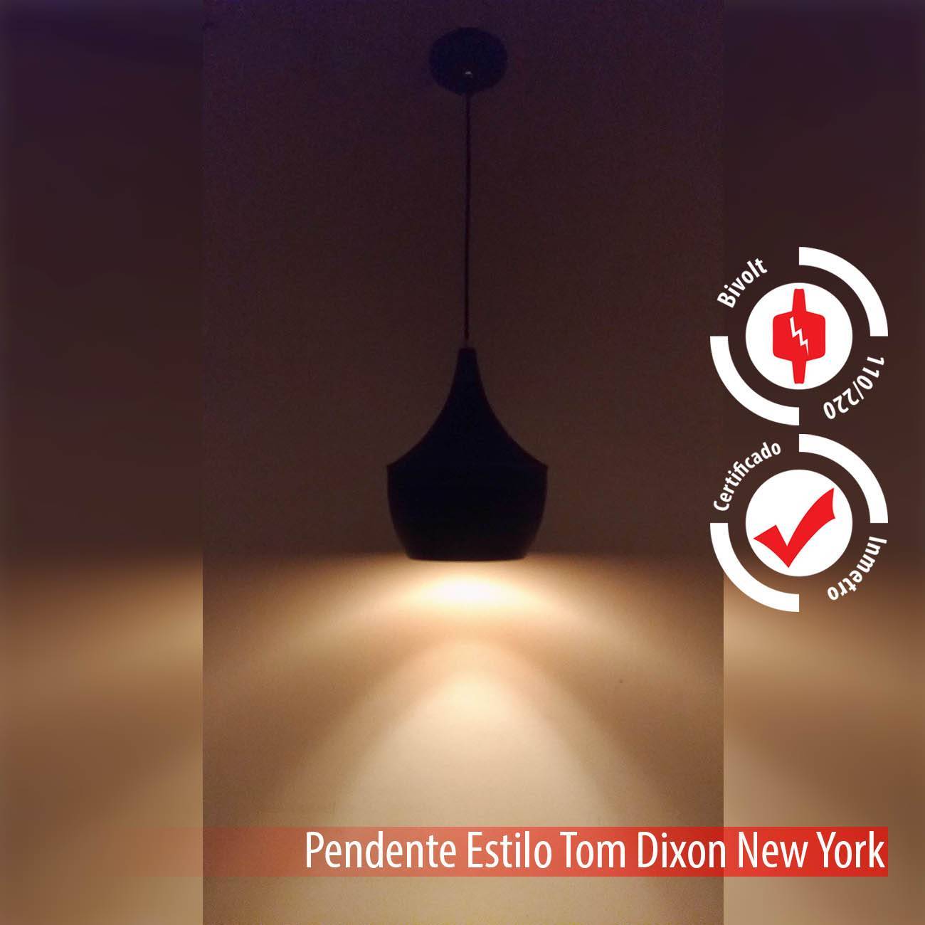 Pendente Tom Dixon Preto E Cobre New York Alumínio E27