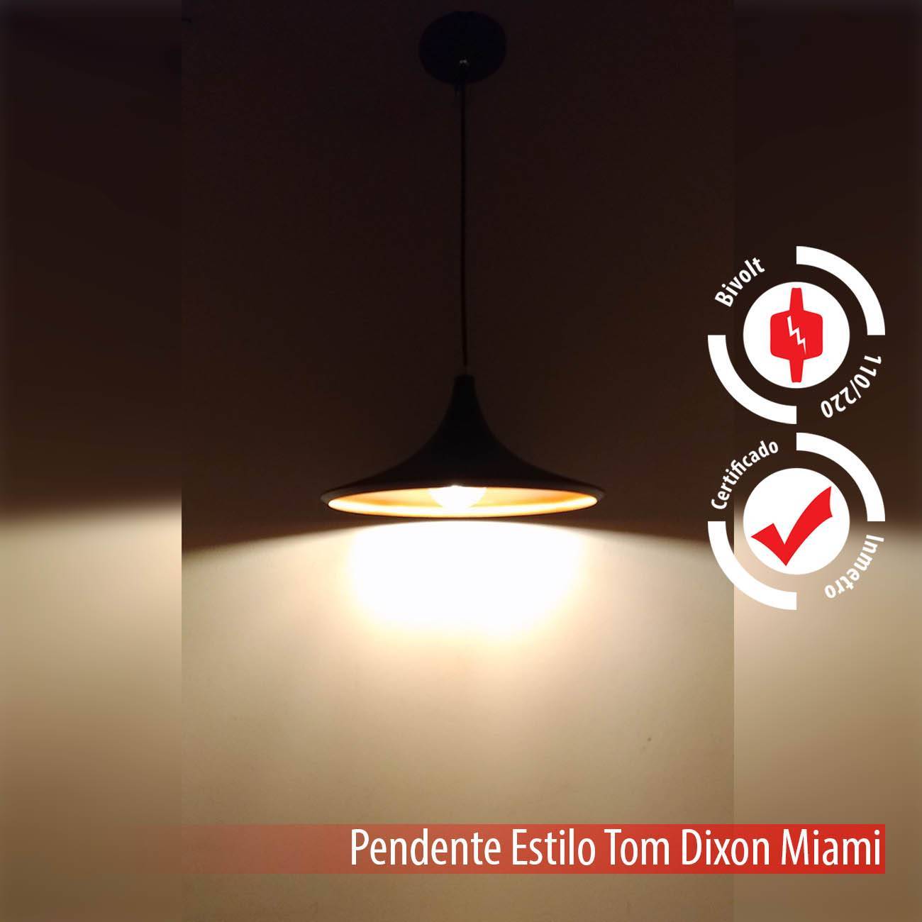 Pendente Tom Dixon Preto E Cobre Miami Alumínio E27