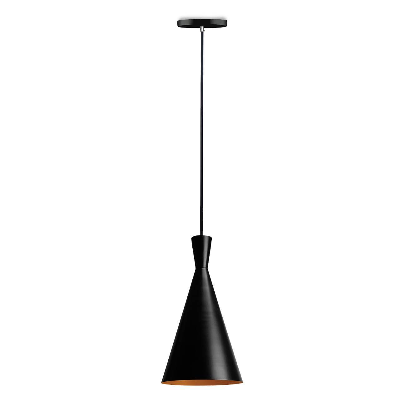 Kit 3 Pendentes Luminária Tom Dixon Preto E Cobre Alumínio E27