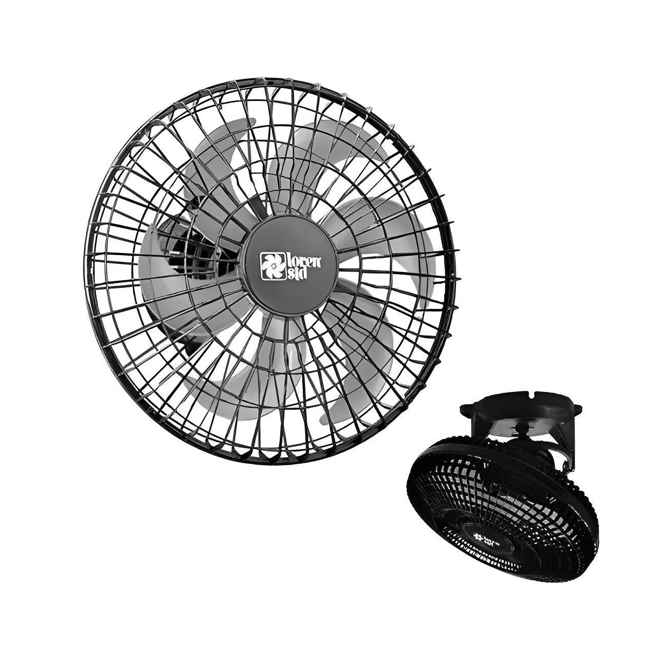 Ventilador de Teto Turbo Orbital Giro 360° 50cm Preto Bivolt LorenSid