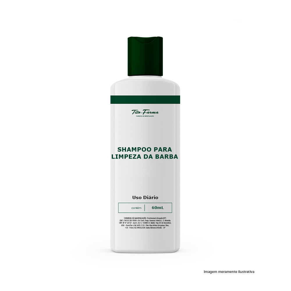 Shampoo para Limpeza da Barba  - Uso Diário (60mL) - Tito Farma 