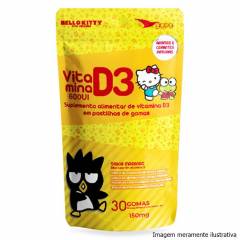 Vitamina D3 600UI Infantil - Hello Kitty Sabor Morango – 30 gomas