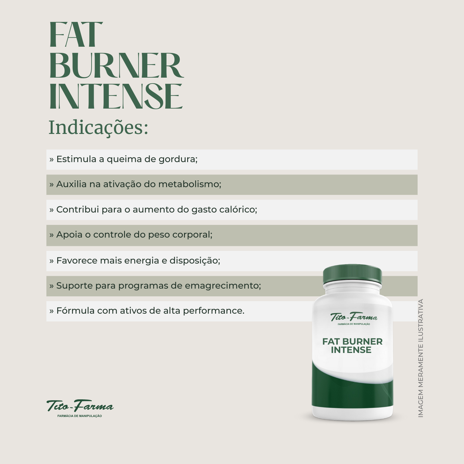 Fat Burner Intense - 60 doses - Tito Farma