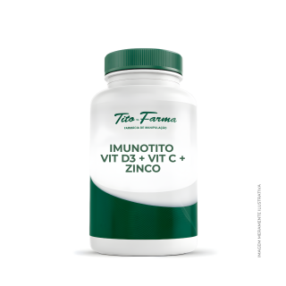Imunotito - VIT D3 + VIT C + Zinco - Auxiliar na melhora da Imunidade (60 doses)
