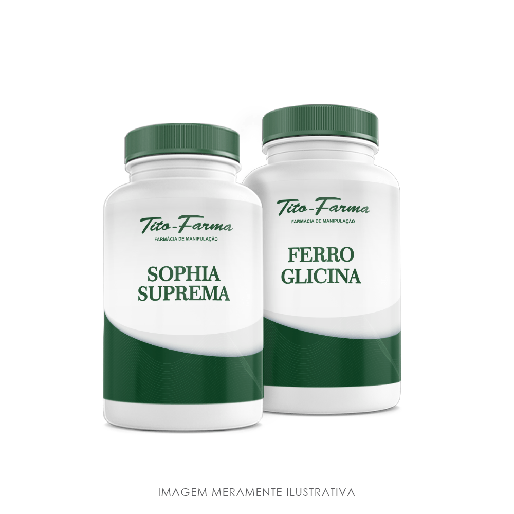Kit Pré - gestacional: 1 Sophia Suprema + 1 Ferro Glicina - 120 doses