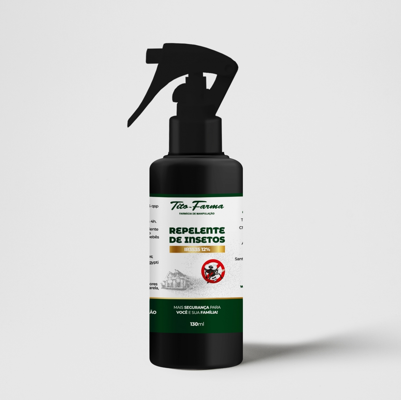 Repelente de Insetos IR3535 (Spray) - Eficácia Contra Dengue, Zica, Chikungunya e Piolhos (130mL)