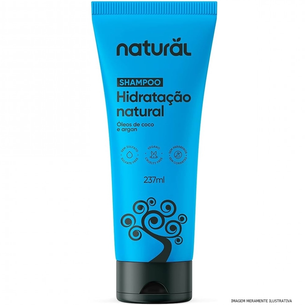 Shampoo Vegano (Com Óleo de Coco e Argan) - Hidratação Natural (237ml) Suavetex