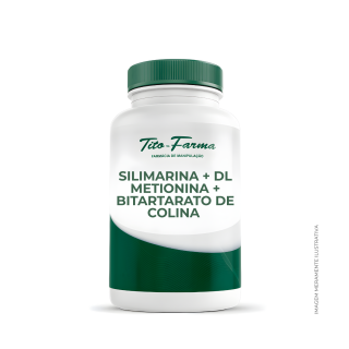 Silimarina + DL Metionina + Bitartarato de Colina - 60 doses
