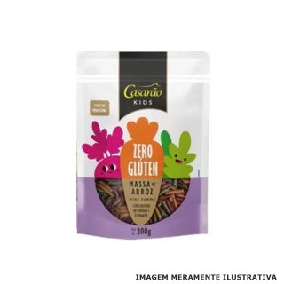  Macarrão de Arroz Com Cenoura, Beterraba e Espinafre Mini Penne Kids Zero Glúten (200g) - Casarão