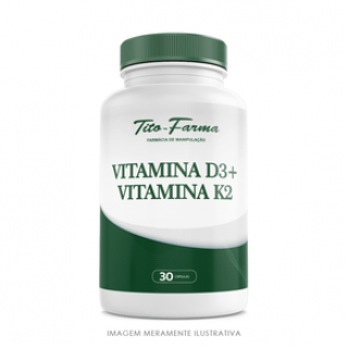 Vitamina D3 + Vitamina K2 - Duplinha para saude óssea em cápsulas com TCM