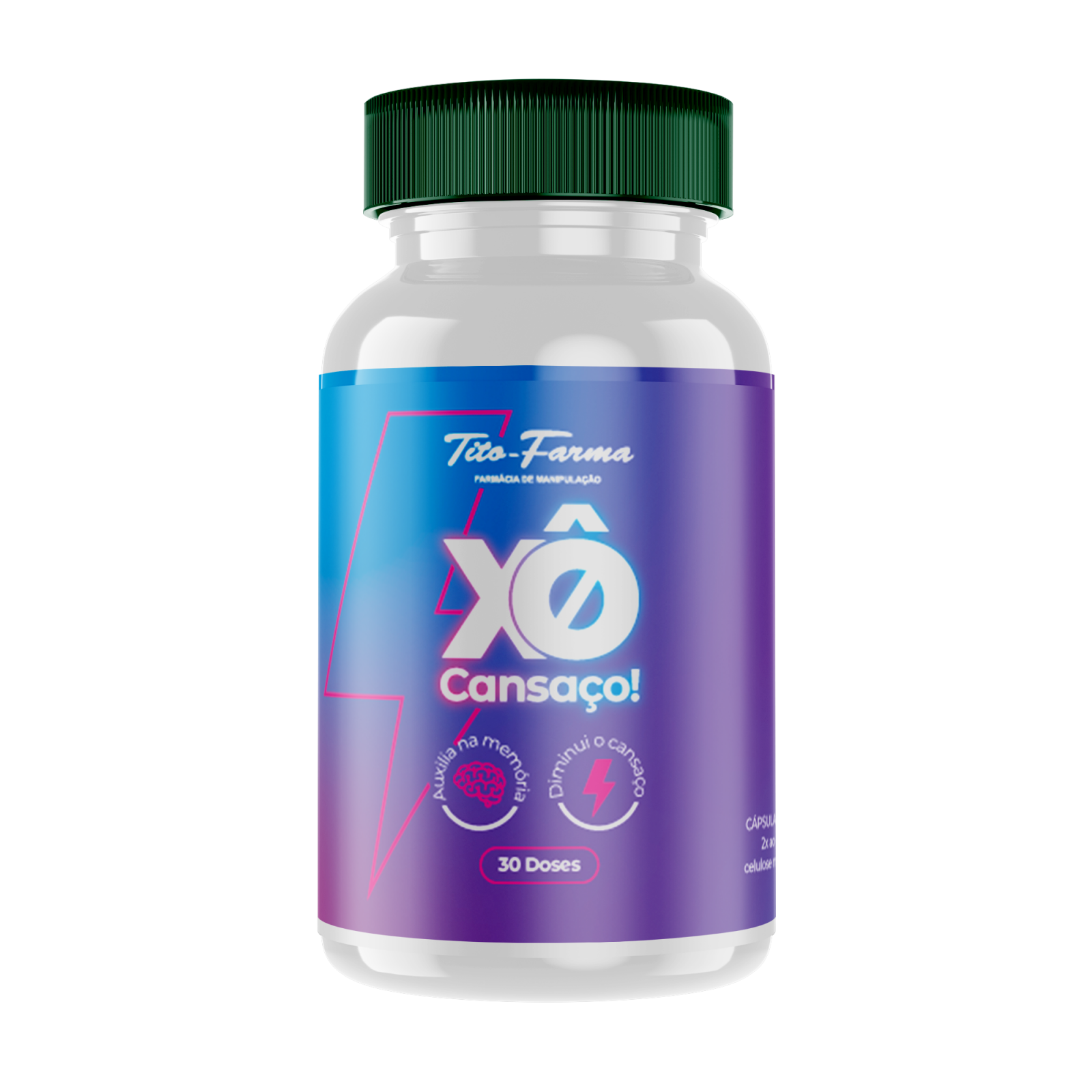 Xô Cansaço! Auxiliar na memória e diminuição do cansaço físico e mental (30 doses)