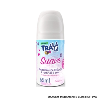 Desodorante Infantil Roll-on Trá Lá Lá Kids Suave com 65ml