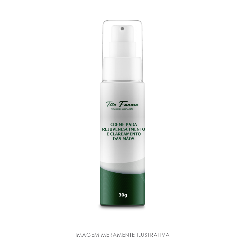 Creme para rejuvenescimento e clareamento das mãos - 30g