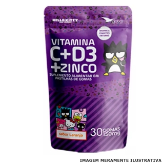 Goma Vitamina C+ Vitamina D3 + Zinco Infantil – Hello Kitty Global Suplementos