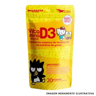 Goma Vitamina D3 600UI Hello Kitty Global Suplementos
