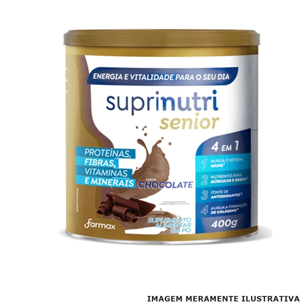 Suprinutri Senior Sabor Chocolate 4 em 1 400g - Farmax 