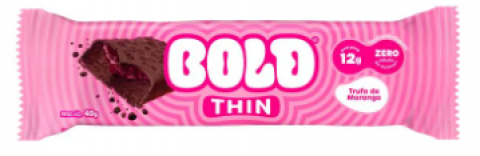 Barra de Proteína Bold Thin Trufa de morango 40g