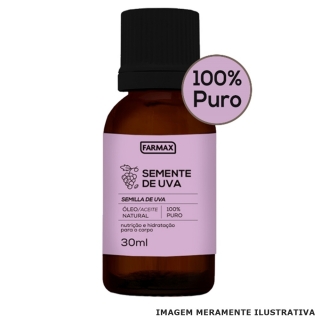 Óleo Puro de Semente de Uva 30ml - Farmax 
