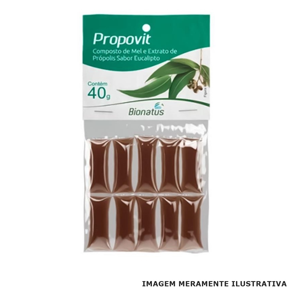 Mel em Sachê Propovit Extrato de Própolis Sabor Eucalipto 40g Bionatus