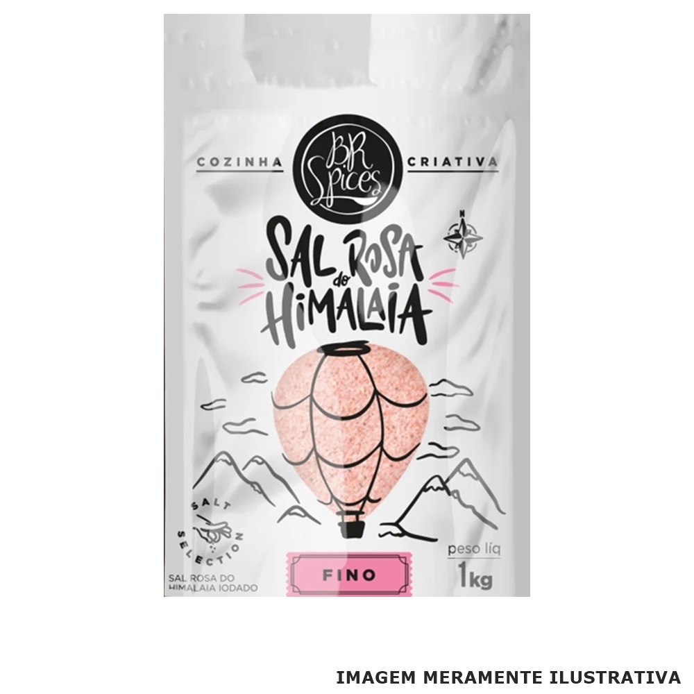  Sal Rosa do Himalaia Fino - (1kg) Br Spices